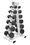 USA Sports GADR-6 6 pr Tower dumbbell rack. Stores a 5-30lb dumbbell run.