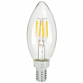TCP FB11D4027EE12C LED Classic Filament Lamp E12 Clear Blunt - 1.4", 4W, 27K