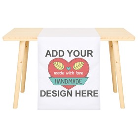 Toptie Custom Table Runner Personalized Tablecloth Limited Print Your Logo Design Photo Text for Trade Show, Advertising, Party, Event, Wedding, Exhibition