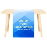 Toptie Custom Table Runner Personalized Banner Full Imprint Your Logo Design Photo Text for Trade Show, Advertising, Party, Event, Wedding, Exhibition