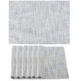 TOPTIE 6-PCS Washable Woven Cotton Placemat Dining Table Mat for Students Daily Use Restaurant 12