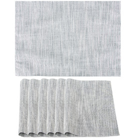 TOPTIE 6-PCS Washable Woven Cotton Placemat Dining Table Mat for Students Daily Use Restaurant 12"x16"