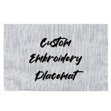 TOPTIE 6-PCS Washable Woven Cotton Custom Embroidery Placemat Dining Table Mat for Students Daily Use Restaurant 12