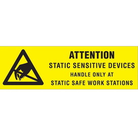 De Leone Labels, Attention Observe Precautions For Handling Electronic Sensitive Devices, 5/8" x 2"
