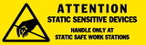 De Leone ASC058 Labels, Attention - Static Sensitive Devices - Handle Only At Static Safe Work Stations, 5/8