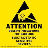 De Leone Labels, Attention - Observe Precautions For Handling - Electrostatic Sensitive Devices, 2