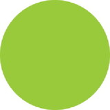 De Leone CCD075FG Labels, Round Circle Fluorescent Green, ¾