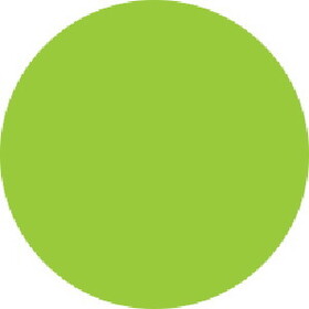 De Leone CCD075FG Labels, Round Circle Fluorescent Green, &#190;" dia. fluor green