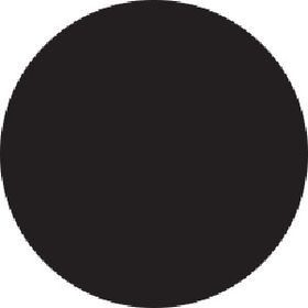 De Leone Labels, Round Circle Black, 4" dia. black