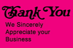 De Leone COL102 Labels, Thank You - We Sincerely Appreciate Your Business, 1" X 1&#189;" (fluorescent pink)