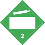 De Leone Labels, Non-Flammable Gas - Class 2 - (Blank), 10¾