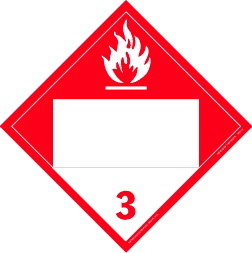 De Leone Labels, Combustible - Class 3 - (Blank), 10&#190;" x 10&#190;" (tagboard)