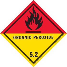 De Leone HML403 Labels, Organic Peroxide - 5.2, 4" x 4"