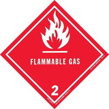 De Leone HML404 Labels, Flammable Gas - Class 2, 4
