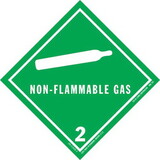 De Leone HML405 Labels, Non Flammable Gas - Class 2, 4