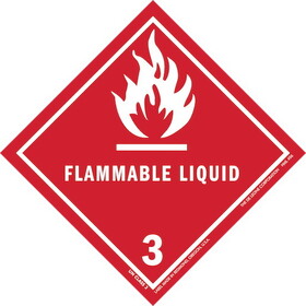 De Leone HML406 Labels, Flammable Liquid - Class 3, 4" x 4"