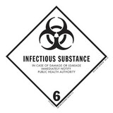 De Leone HML539 Labels, Infectious Substance - In Case Of Damage Or Leakage Immediatly Notify Public Health Authority., 4