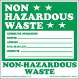 De Leone HML631 Labels, Non - Hazardous - Waste, 6