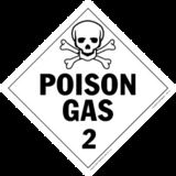 De Leone Labels, Poison Gas - Class 2, 10¾