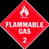 De Leone Labels, Flammable Gas - Class 2, 10¾