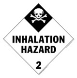 De Leone Labels, Inhalation Hazard - Class 2, 10¾