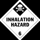De Leone Labels, Inhalation Hazard - Class 6, 10¾