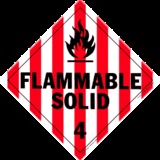 De Leone Labels, Flammable Solid - Class 4, 10¾
