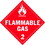 De Leone HMP504 Labels, (Vinyl)-Flammable Gas - Class 2, 10&#190;" x 10&#190;" (vinyl), Price/25 /package