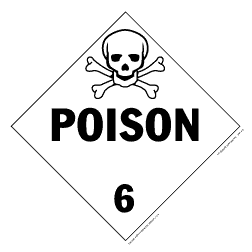 De Leone Labels, Poison - Class 6, 10&#190;" x 10&#190;" (tagboard)