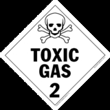 De Leone Labels, Toxic Gas - Class 2, 10¾