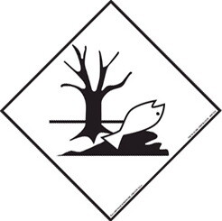 De Leone HMP402 Labels, Environmentally Hazardous - (Marine Pollutant), 10&#190;" x 10&#190;" (tagboard)