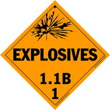 De Leone Labels, Explosives 1.1B - Class 1, 10¾
