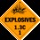De Leone HMP449455 10&#190;" x 10&#190;" (tagboard), Hazardous Materials Placards, Price/25 /pack