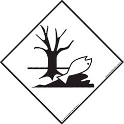 De Leone HMP502 Labels, (Vinyl)-Environmentally Hazardous - (Marine Pollutant), 10&#190;" x 10&#190;" (vinyl)