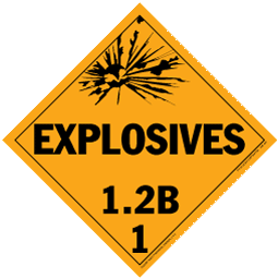 De Leone HMP539548 10&#190;" x 10&#190;" removable vinyl, Hazardous Materials Placards