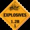 De Leone HMP539548 10&#190;" x 10&#190;" removable vinyl, Hazardous Materials Placards, Price/25 /pack