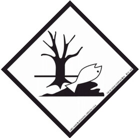 De Leone Labels, Environmentally Hazardous - (Marine Pollutant), 4" x 4" (paper)