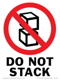 De Leone Labels, Do Not Stack - (International), 3" x 4"
