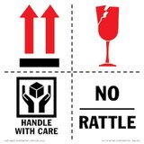 De Leone IPM323 Labels, Handle With Care - Fragile - No Rattle -(International), 4