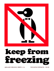 De Leone Labels, Keep From Freezing - (International), 3" x 4"