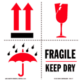 De Leone Labels, Fragile - Keep Dry - (International), 4
