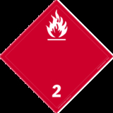De Leone Labels, Flammable Gas - Class 2, 10¾