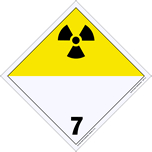De Leone 10-3/4" x 10-3/4" Radioactive 7 (wordless), Placard