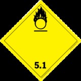 De Leone Labels, Oxidizer - Class 5.1, 10¾