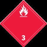 De Leone Labels, Flammable - Class 3, 10¾