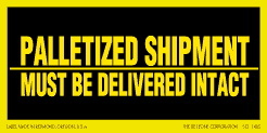 De Leone Labels, Palletized Shipment - Must Be Deliverd Intact, 3" x 6" fluorescent chartreuse