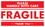 De Leone SCL260 Labels, Please Handle With Care - Fragile - Thank You, 2&#189;" x 4", Price/500 /roll