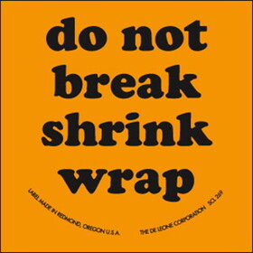 De Leone SCL269 Labels, Do Not Break Shrink Wrap, 2" x 2" butt cut