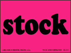 De Leone SCL513 Labels, Stock, 3" x 4" fluorescent pink
