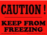 De Leone SCL514 Labels, Caution! - Keep From Freezing, 3